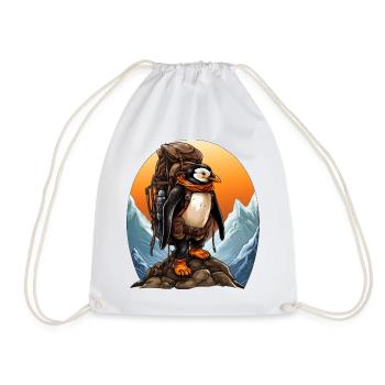 Pingouin Alpiniste / Pingouins de randonnée - Sac de sport léger - blanc - Devant