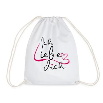 I Love You Scripture - Drawstring Bag - white - Front