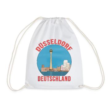 Düsseldorf Germany - Drawstring Bag - white - Front
