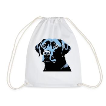 Labrador Retriever Kopf - Pet Dog Sticker - Turnbeutel - Weiß - Vorne