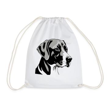 Labrador Retriever Kopf - Pet Dog Sticker - Turnbeutel - Weiß - Vorne