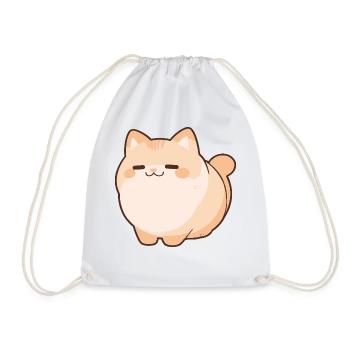 Blobby Cat - Cute Cat Pet Comic - Drawstring Bag - white - Front