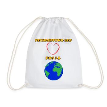 Let's warm hearts - Drawstring Bag - white - Front