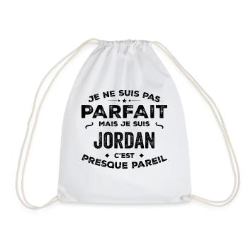 Jordan – A Funny and Proud First Name, Legend - Drawstring Bag - white - Front
