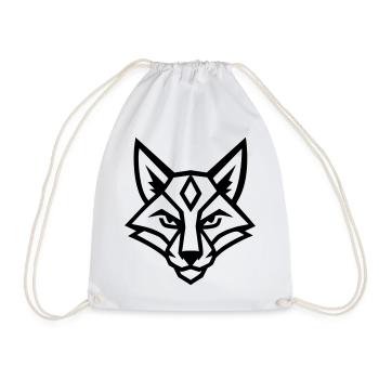 Stilisierter geometrischer Fuchs - Turnbeutel - Weiß - Vorne