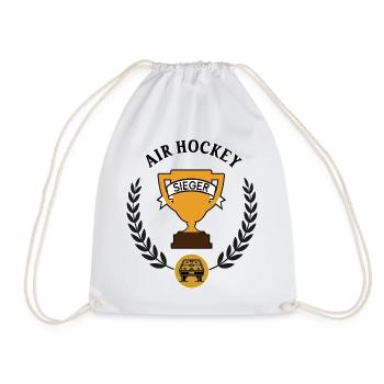 Air Hockey Winner Air Hockey Player Team Victory - Drawstring Bag - white - Front