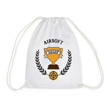 Airsoft Winner Airsoft Player Player Team Victory - Drawstring Bag - white - Front