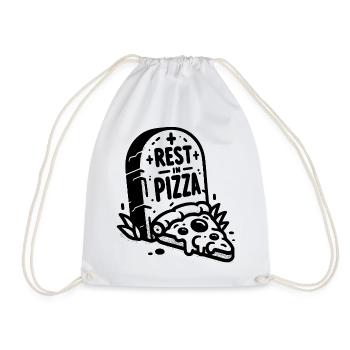 Rest in Pizza - Drawstring Bag - white - Front