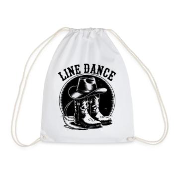 Line Dance Kids Cowboy - Drawstring Bag - white - Front