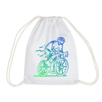 Motif emblématique du vélo de route - Sac de sport léger - blanc - Devant