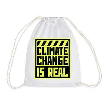 Le changement climatique est la véritable science du changement climatique - Sac de sport léger - blanc - Devant