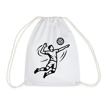 Volleyballspieler Schmetterball Volleyball Team - Turnbeutel - Weiß - Vorne