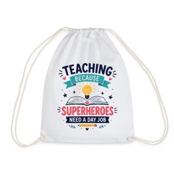 Funny Teacher Appreciation - Drawstring Bag - white - Front