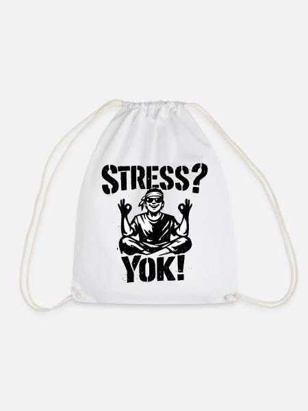 Stress? Yok! | Türkisches Stencil Streetwear Desig - Turnbeutel - Weiß