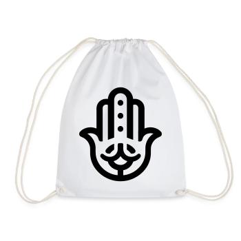 main de Fatma Hamsa - Sac de sport léger - blanc - Devant