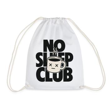 No Sleep Club – Müde Kaffeetasse - Turnbeutel - Weiß - Vorne