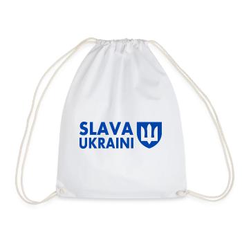 Slava ukraini - Drawstring Bag - white - Front