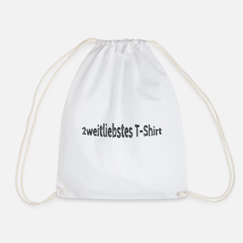 2weitliebstes Tshirt, lustiger Spruch - Turnbeutel - Weiß