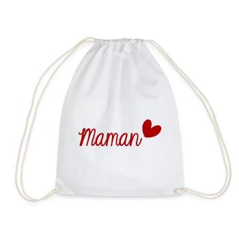 MAMAN. FÊTE DES MÈRES. BONNE FÊTE MAMAN. FÊTE - Sac de sport léger - blanc - Devant