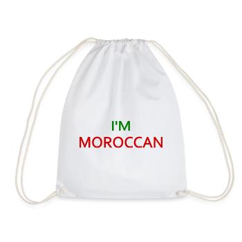 I'm moroccan - Drawstring Bag - white - Front