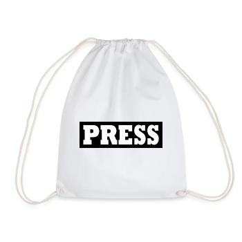 Press - Turnbeutel - Weiß - Vorne