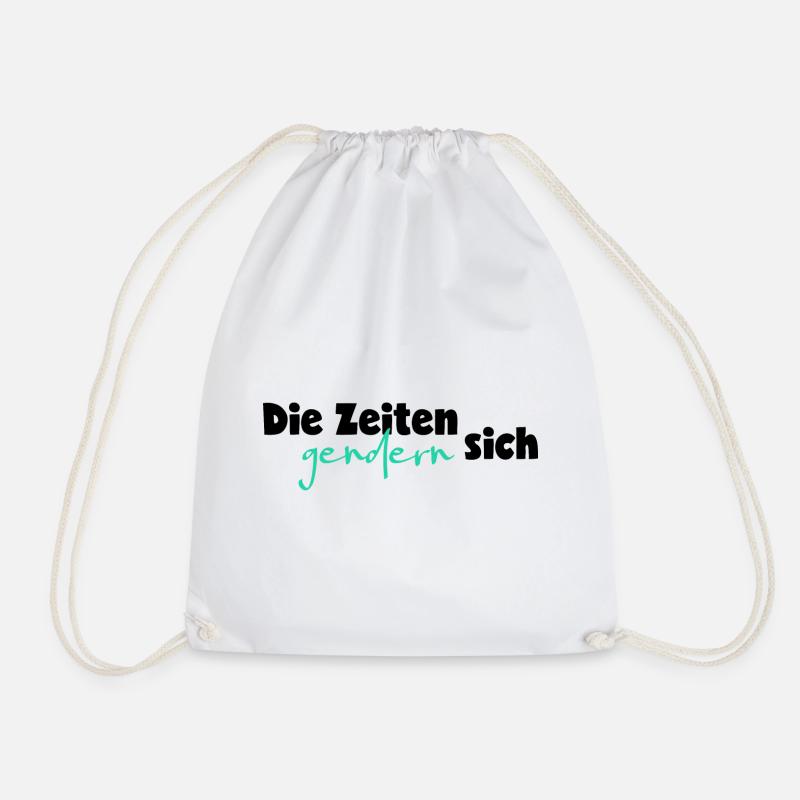 Satire Spruch - Die Zeiten gendern sich 1 - Turnbeutel - Weiß