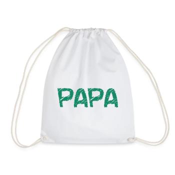 ALLES GUTE ZUM GEBURTSTAG, PAPA. PAPA. VATERTAG. ALLES GUTE ZUM GEBURTSTAG! - Turnbeutel - Weiß - Vorne