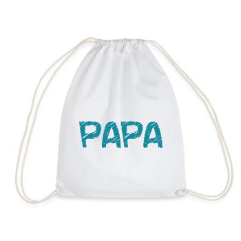 VATERTAG. ALLES GUTE ZUM GEBURTSTAG, PAPA. PAPA. ALLES GUTE ZUM GEBURTSTAG! - Turnbeutel - Weiß - Vorne