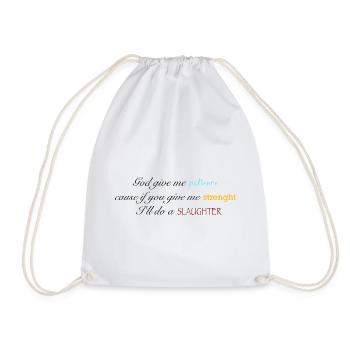 Que Dieu me donne de la patience - Sac de sport léger - blanc - Devant