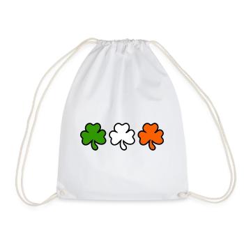 Cloverleaf Ireland Flag - Drawstring Bag - white - Front
