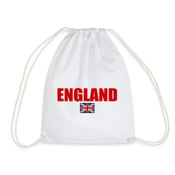 ENGLAND ENGLISH BRITISH FLAG - Drawstring Bag - white - Front