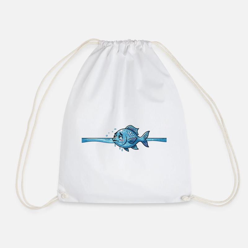 Fisch Meerestier - Turnbeutel - Weiß