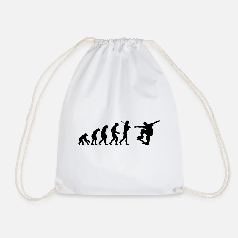Skater Skateboard skateboarding skateboard gift shirt - Drawstring Bag - white