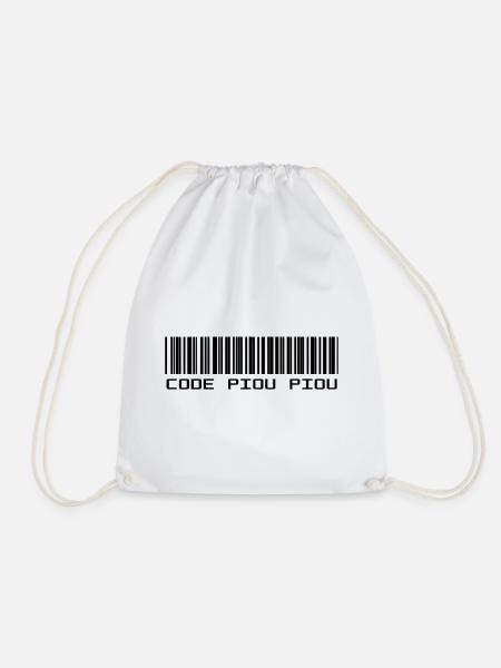 PIOU PIOU CODE - Drawstring Bag - white