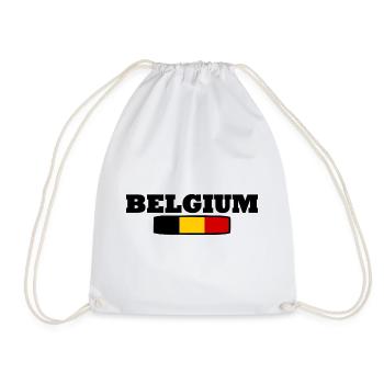 Belgium - Drawstring Bag - white - Front
