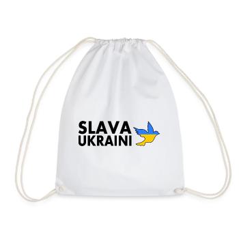 Slava ukraini - Drawstring Bag - white - Front
