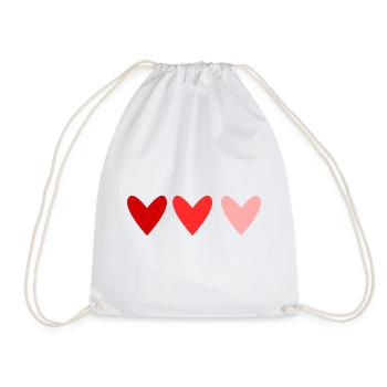SAINT VALENTINE. bachelorette party. I LOVE YOU. I LOVE YOU. LOVE - Drawstring Bag - white - Front