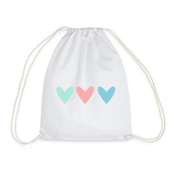 SAINT VALENTINE. bachelorette party. I LOVE YOU. I LOVE YOU. LOVE - Drawstring Bag - white - Front