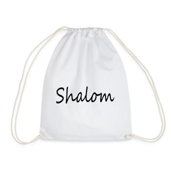 Shalom - Turnbeutel - Weiß - Vorne
