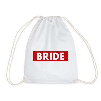 Bride - Drawstring Bag - white - Front