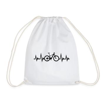 mountain biking, cycling, cycling, - Drawstring Bag - white - Front