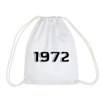 Vintage 1972 Naissance Anniversaire Rétro 1972 - Sac de sport léger - blanc - Devant