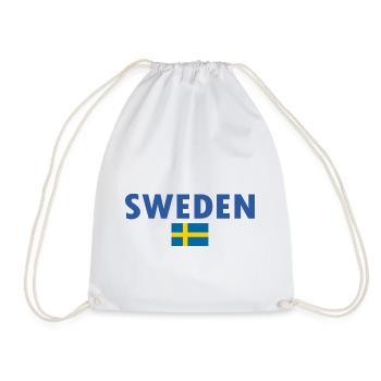 Sweden - Drawstring Bag - white - Front