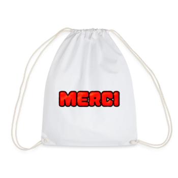 MERCI. THANKS. THANK YOU. ANNIVERSAIRE. NAISSANCE. - Sac de sport léger - blanc - Devant