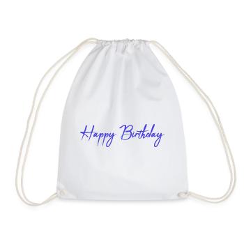 ALLES GUTE ZUM GEBURTSTAG. ALLES GUTE ZUM GEBURTSTAG. JAHRESTAG. - Turnbeutel - Weiß - Vorne