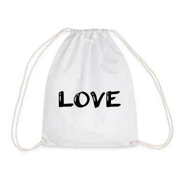 ICH LIEBE DICH. PAAR. ICH HABE GERADE GEHEIRATET. Junggesellinnenabschied. LIEBE - Turnbeutel - Weiß - Vorne