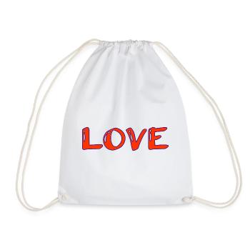 PAAR. ICH HABE GERADE GEHEIRATET. Junggesellinnenabschied. HEILIGER VALENTINSTAG. MARIES - Turnbeutel - Weiß - Vorne