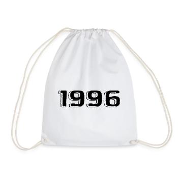 Jahrgang 1996 geboren Geburtstag Retro 1996 - Turnbeutel - Weiß - Vorne