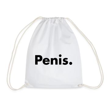 Pénis - Sac de sport léger - blanc - Devant