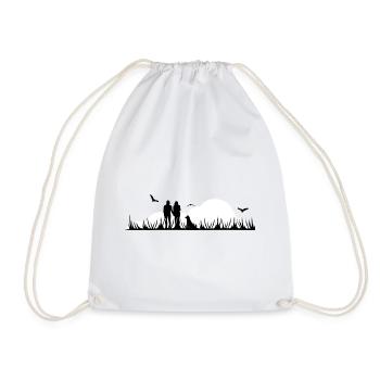 Couple Amour Saint Valentin - Sac de sport léger - blanc - Devant
